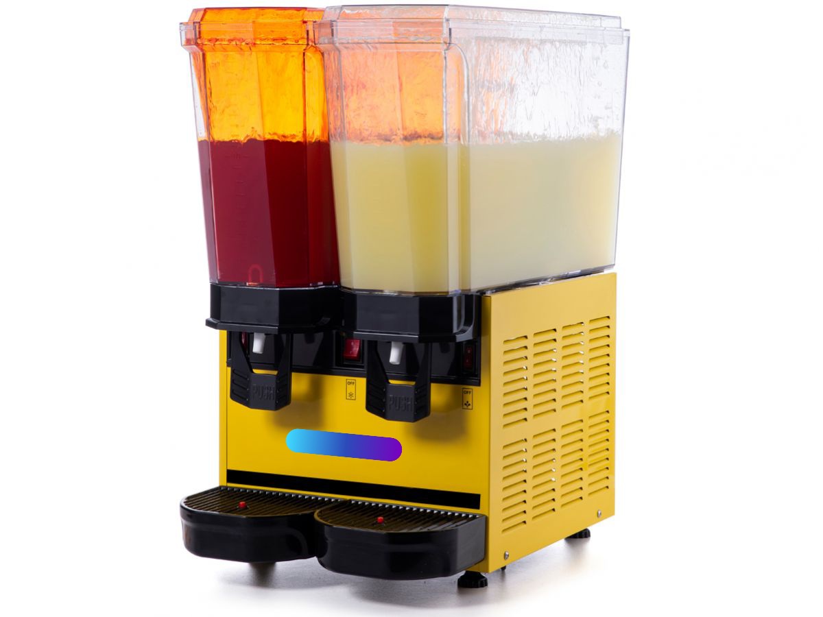 Dispenser, aparat profesional limonada, suc, ceai, 2 cuve 20+20 l