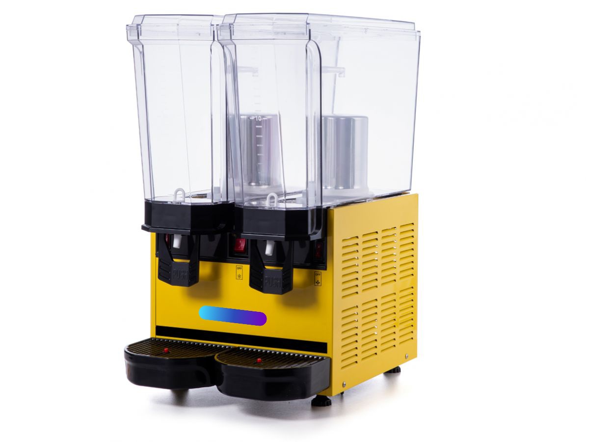 Dispenser, aparat profesional limonada, suc, ceai, 2 cuve 20+20 l