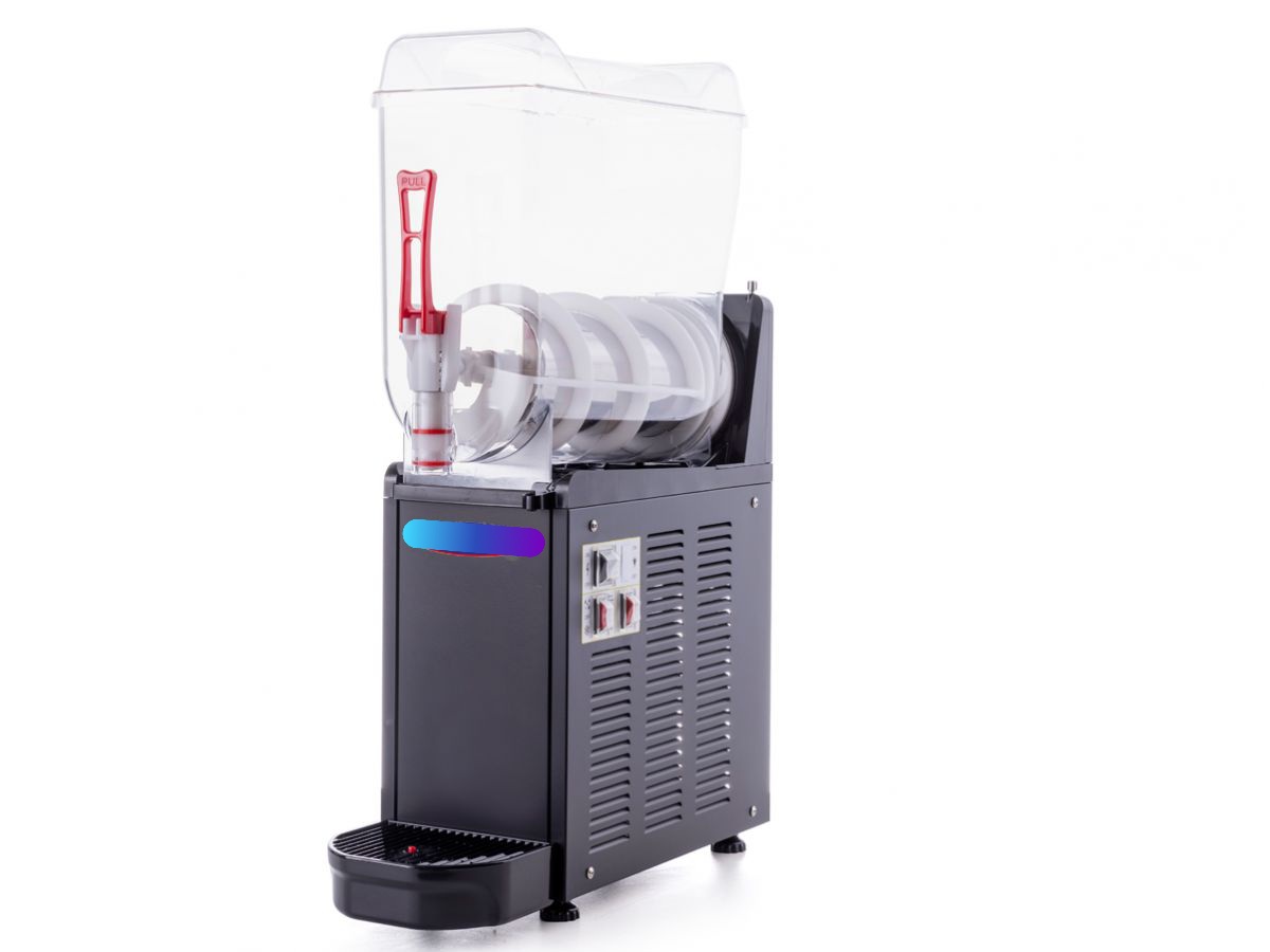 Dozator, dispenser bauturi cu granita, cafea, ceai, cappuccino, slush, Ideal Inox 12 l, negru