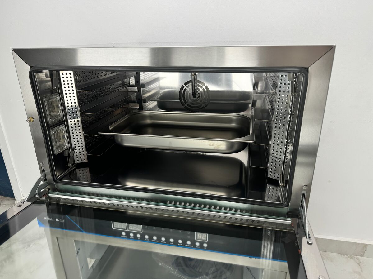 Cuptor electric cu functie de aburi 4 tavi GN 1/1 sau 600×400, 220 V, DIGITAL