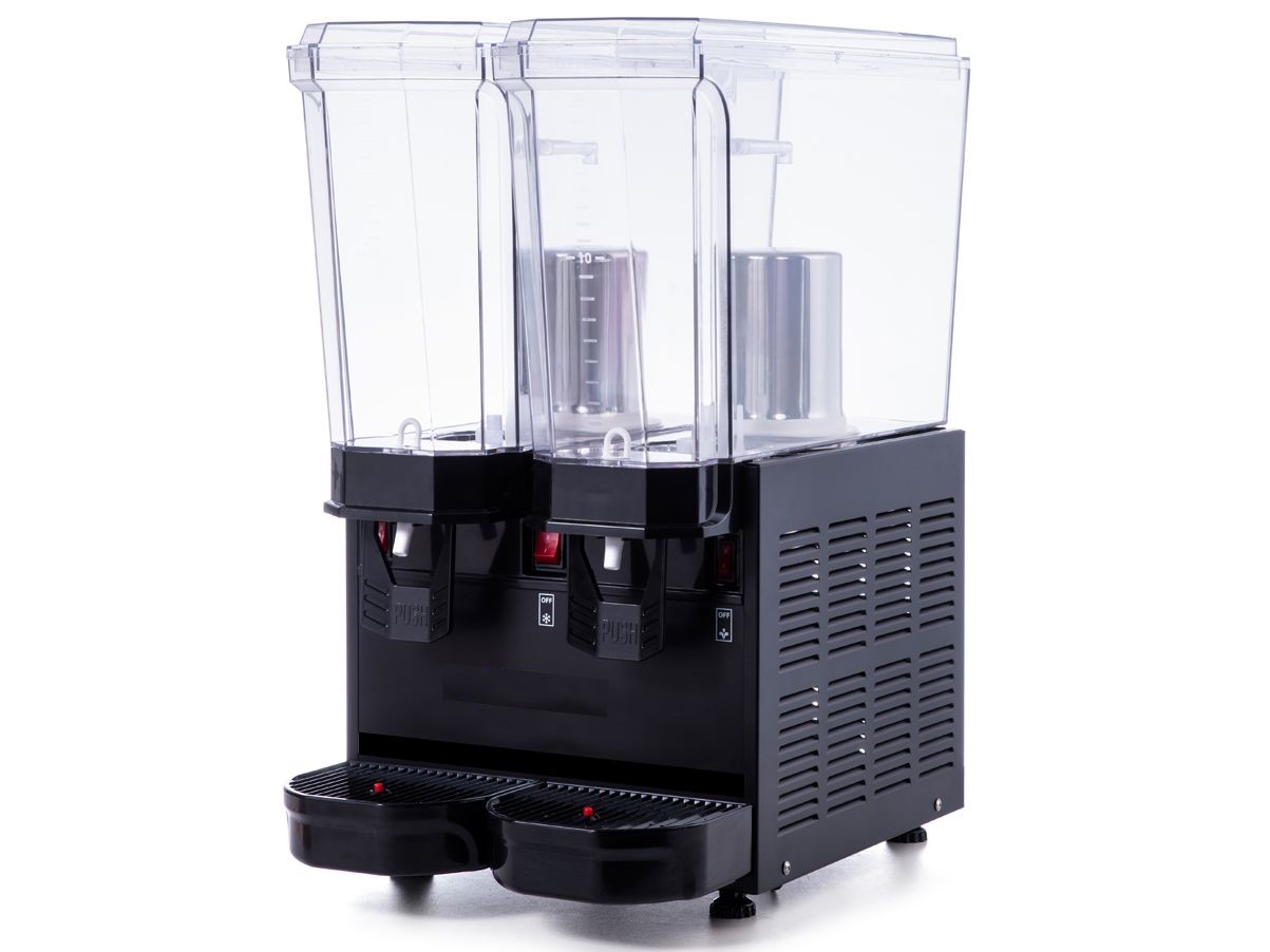 Dispenser, aparat profesional suc, limonada, ceai, 2 cuve 20+20 l