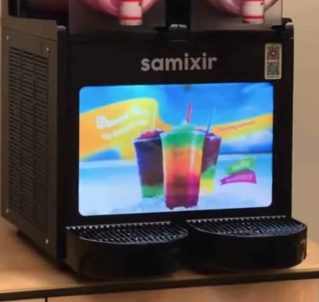 Aparat dozator bauturi cu granita 12 l +12 l, cu display luminat si cuve multicolore, negru Aparat dozator bauturi cu granita 12 l +12 l, cu display luminat si cuve multicolore, negru