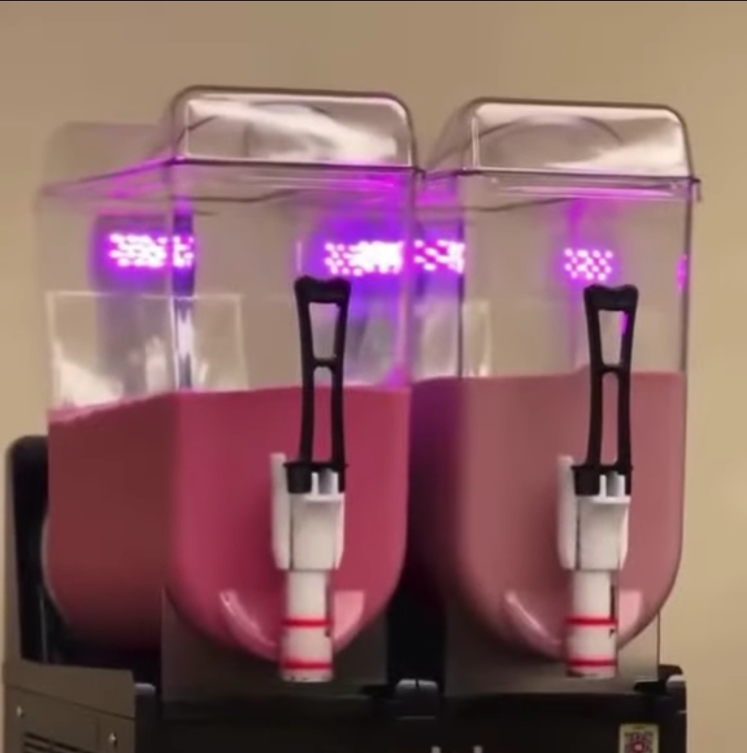 Aparat dozator bauturi cu granita 12 l +12 l, cu display luminat si cuve multicolore, negru Aparat dozator bauturi cu granita 12 l +12 l, cu display luminat si cuve multicolore, negru